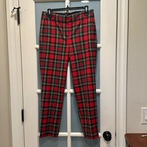 NWT J Crew Cameron Plaid Pants Size 6
